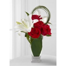 Buchet  crini si trandafiri