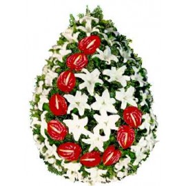 Coroana  crin si anthurium