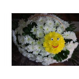 Cos mare cu crizanteme